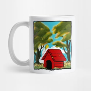 The Red Dog House in Spring Mug